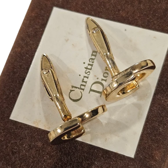 Christian Dior Vintage Gold Cufflinks